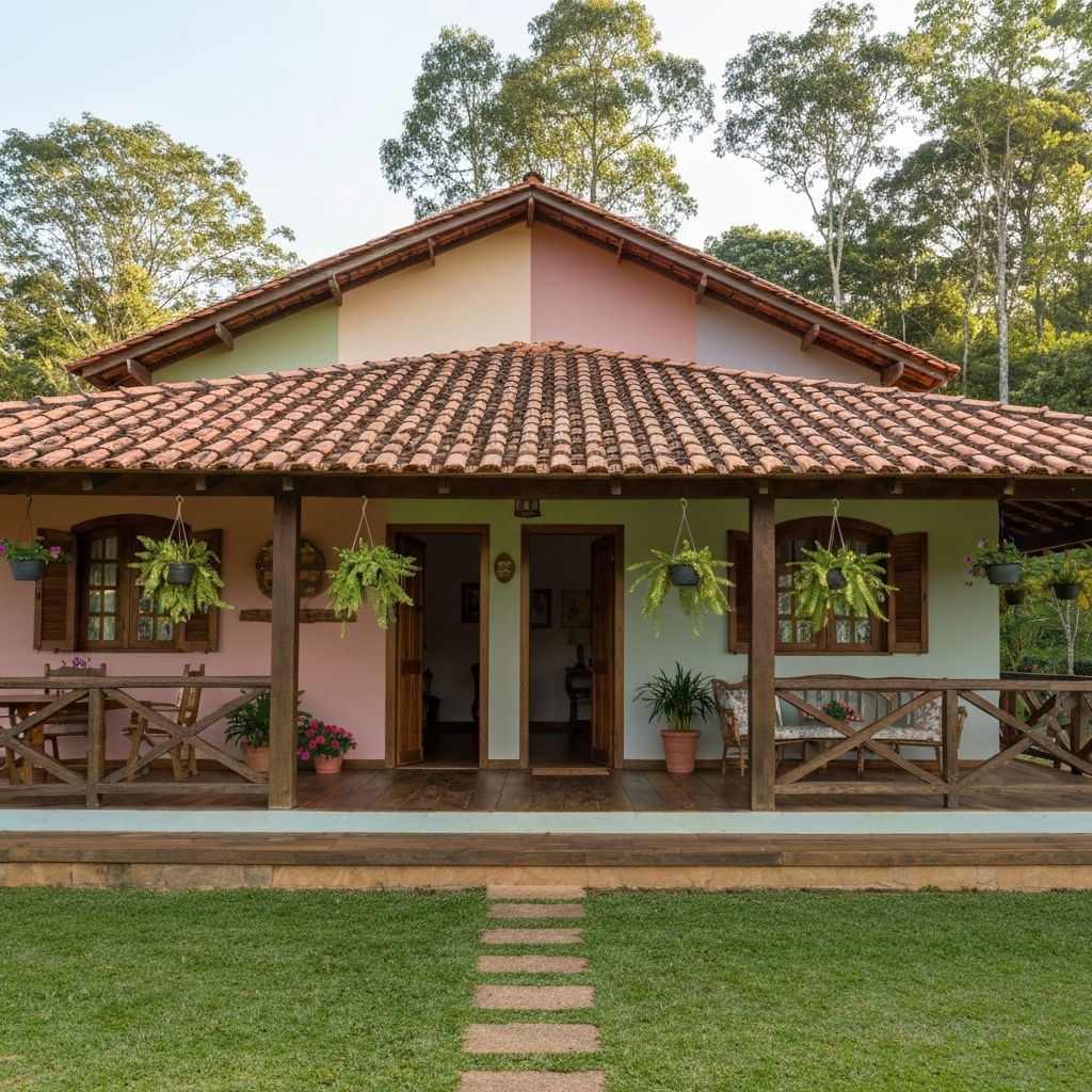 Casa de campo brasileña en la propiedad